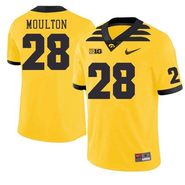 Men #28 Kamari Moulton Iowa Hawkeyes College Football Jerseys Stitched Sale-Gold - Click Image to Close